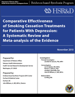 Comparative Effectiveness of Smoking Cessation Treatments for Patients With Depression: A Systematic Review and Meta-analysis of the Evidence (November 2010)