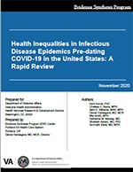 Health Inequalities in Infectious Disease Epidemics Pre-dating COVID-19 in the United States: A Rapid Review