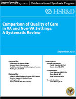 Comparison of Quality of Care in VA and Non-VA Settings