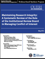 Maintaining Research Integrity: A Systematic Review of the Role of the Institutional Review Board (May 2012)