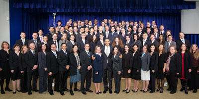 President Obama with PECASE 2010 Awardees
