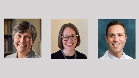 From left to right: Amy Justice, MD, PhD; Amy Farkas, MD; Jeffrey Kullgren, MD, MPH