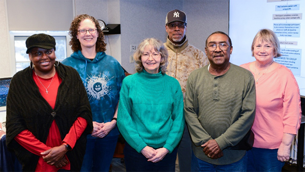 Veteran Engagement Panel for LAMP, From left to right: Rosie Glenn, Terri Stam, Neddy Wuertz, Ronald Nelson, Lawrence Clardy, and Donna Swenson.