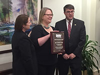 Elizabeth Yano, PhD, MSPH (center) received the Disabled American Veterans'  (DAV) Special Recognition Award